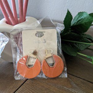 STONE DISC EARRINGS